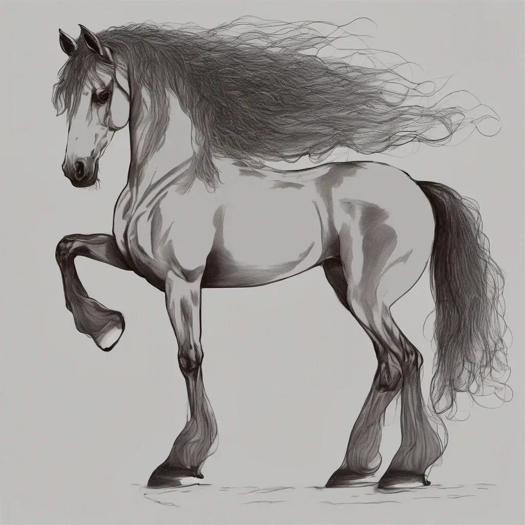 aiheigh horse like female with big hair amazing awesome portrait 2