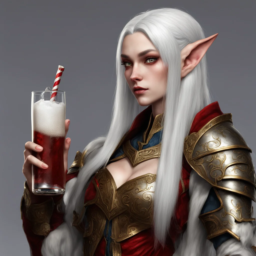 aihigh elf female drinking cola good looking trending fantastic 1