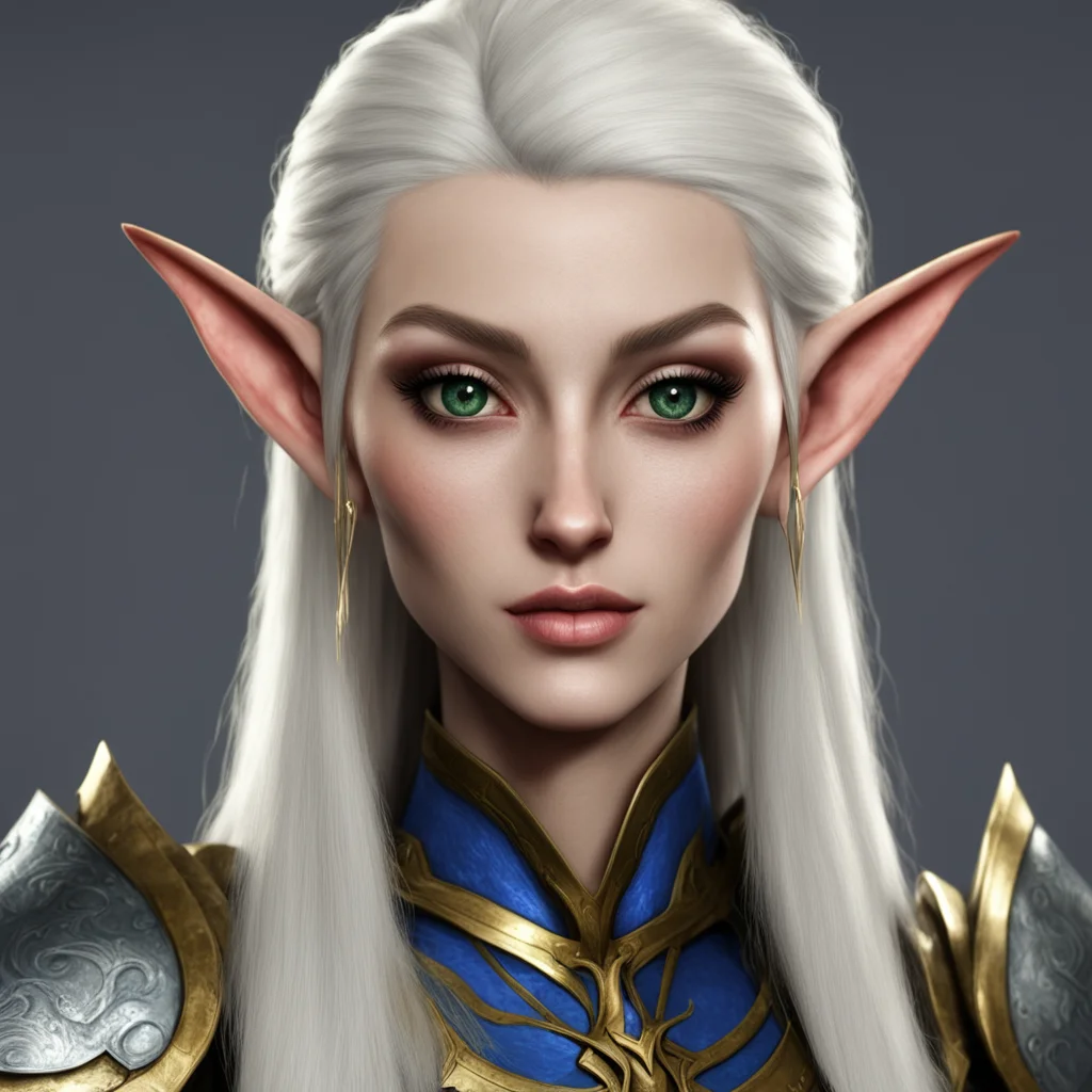 aihigh elf potrait fanatsy female confident engaging wow artstation art 3