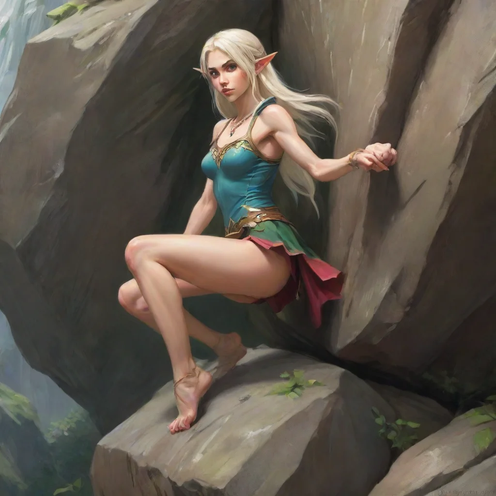aihigh elf princess bouldering