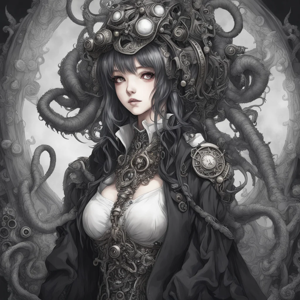 highly detailed beautiful manga girl as steampunk victorian cthulhu dark lovecraftian artstation trending aspect 23