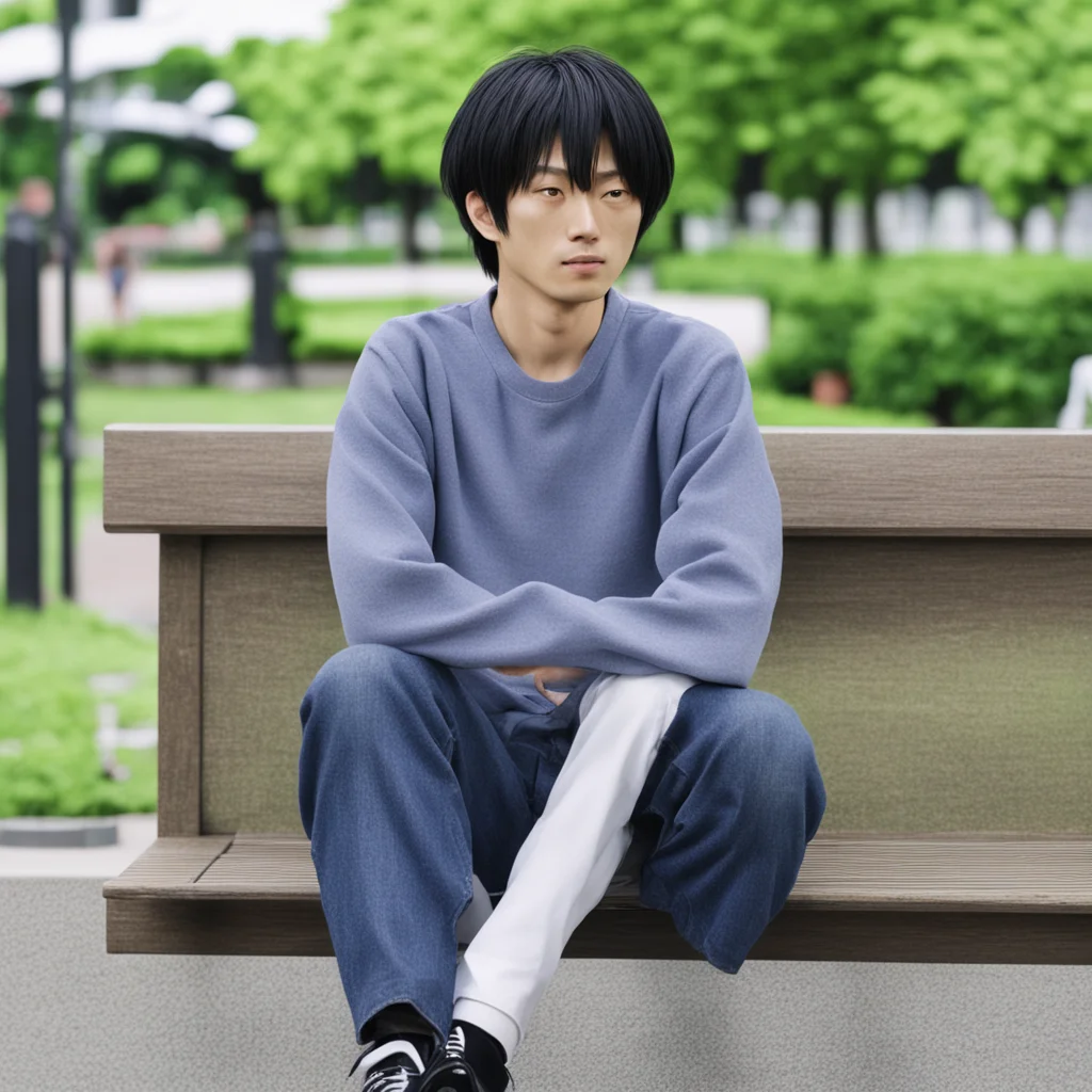 hirata yousuke sitting on bench good looking trending fantastic 1