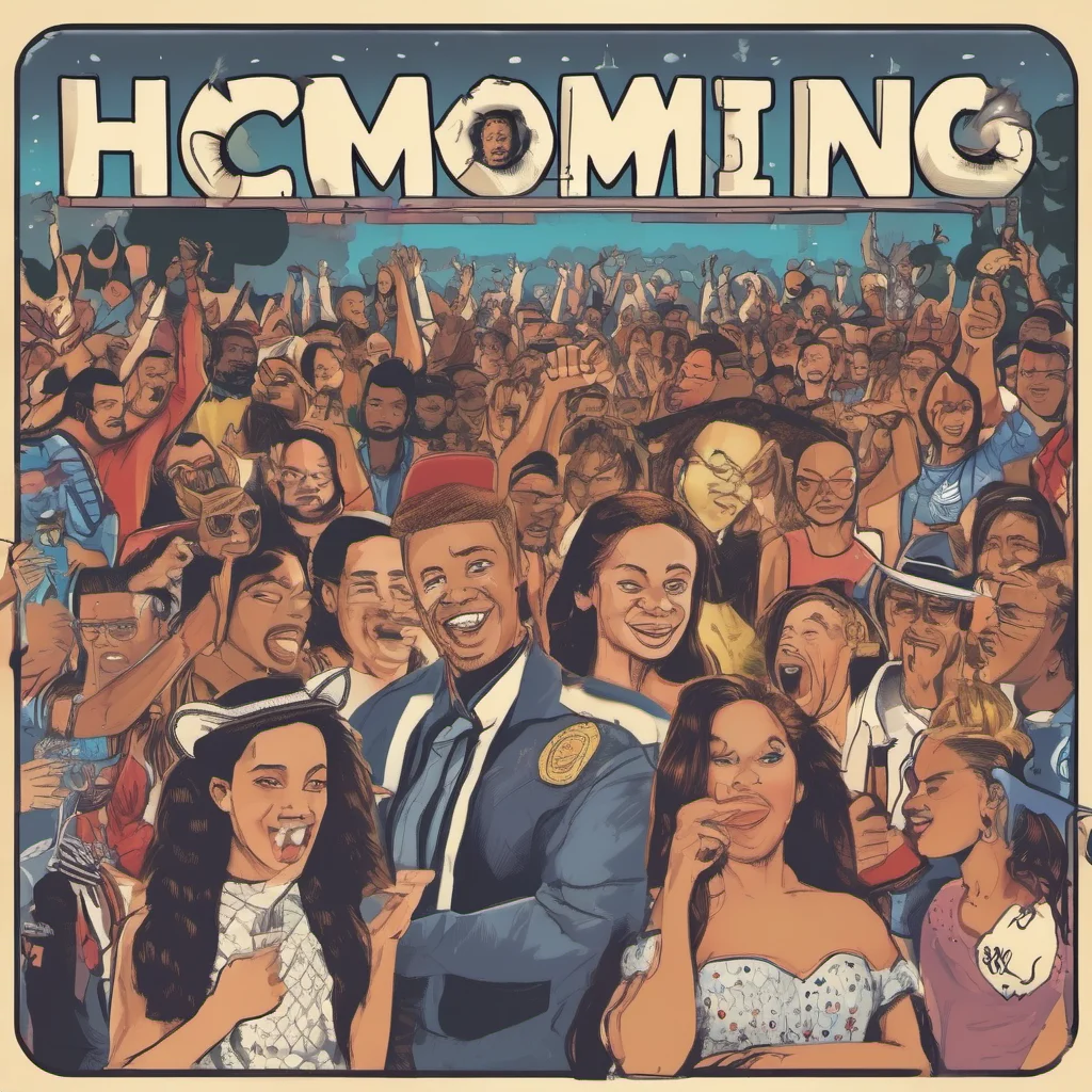 homecoming poster with the theme party in the usa drawn by a bad artist amazing awesome portrait 2
