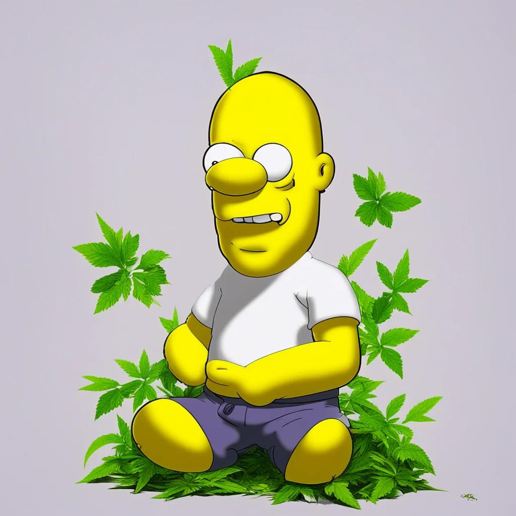aihomer simpson weed  amazing awesome portrait 2