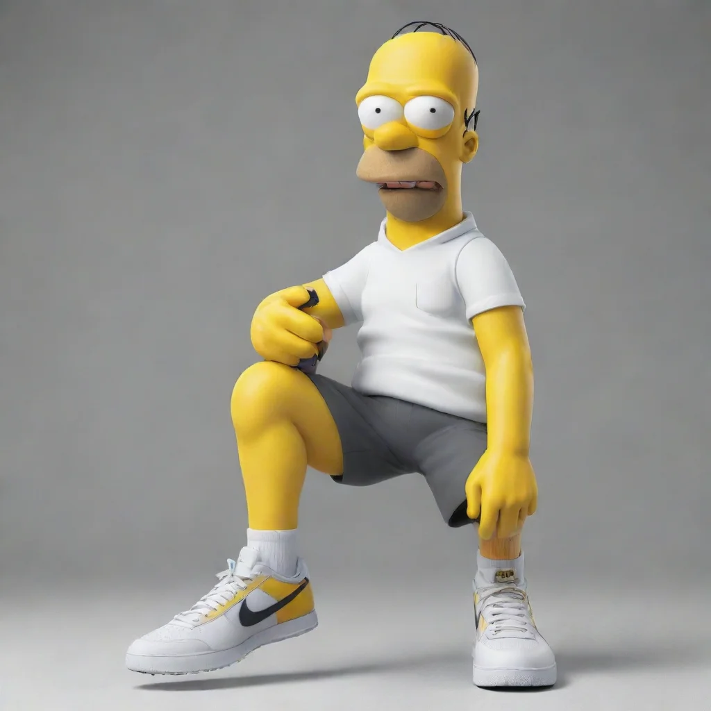 homer simpson with nike tech