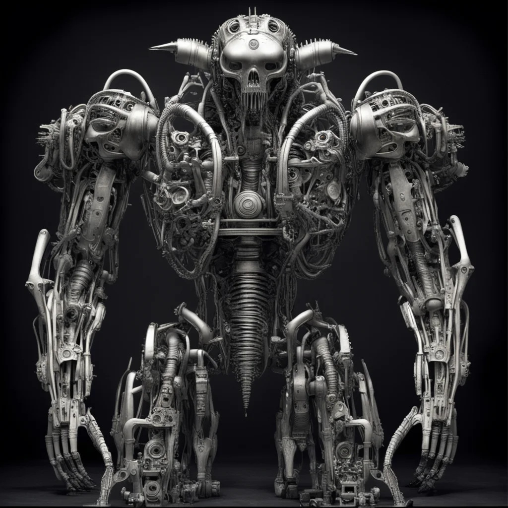 aihorrifying giger bio mechanical monster robots made with gears good looking trending fantastic 1