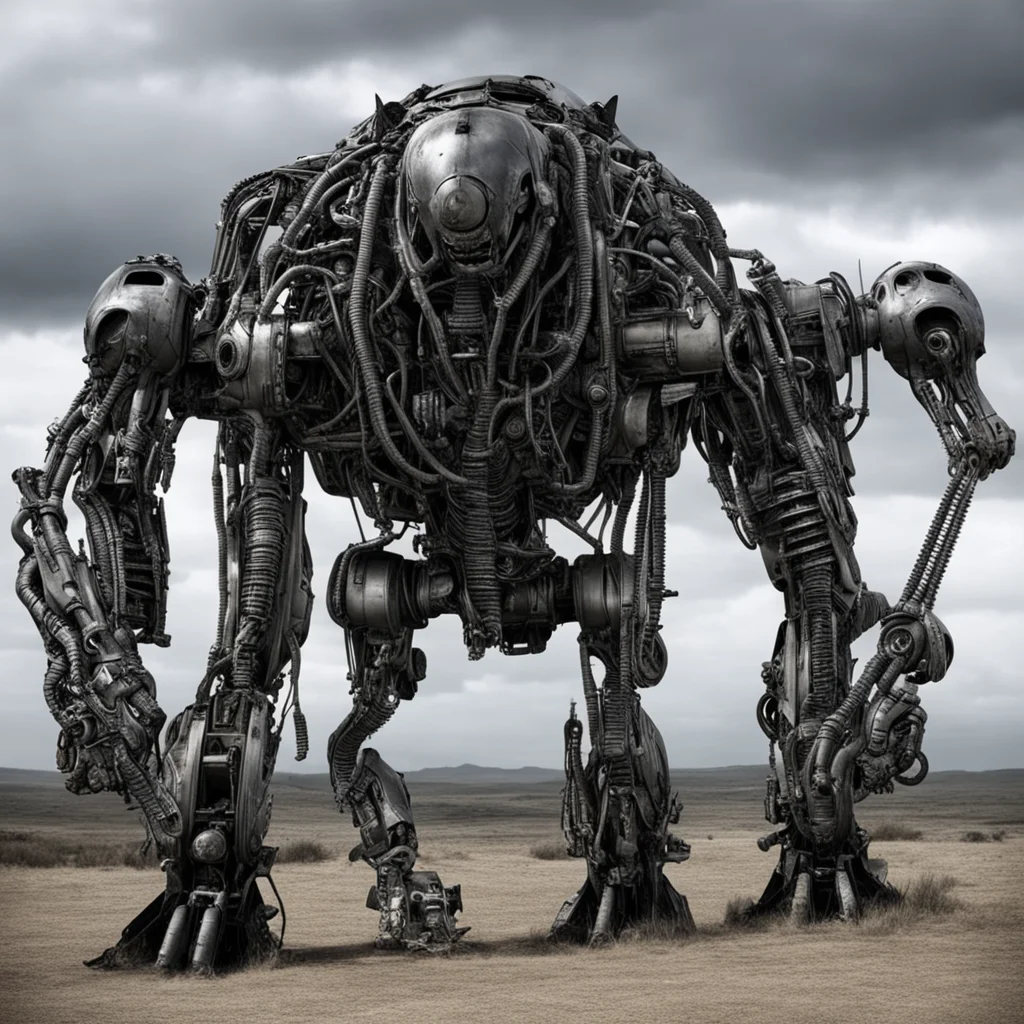 aihorrifying giger bio mechanical monster robots made with ww2 german aircrafts good looking trending fantastic 1