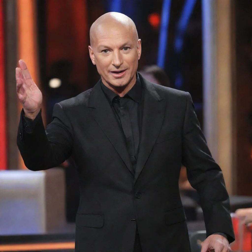 aihowie mandel as a devil from dungeons and dragons on the set of deal or no deal