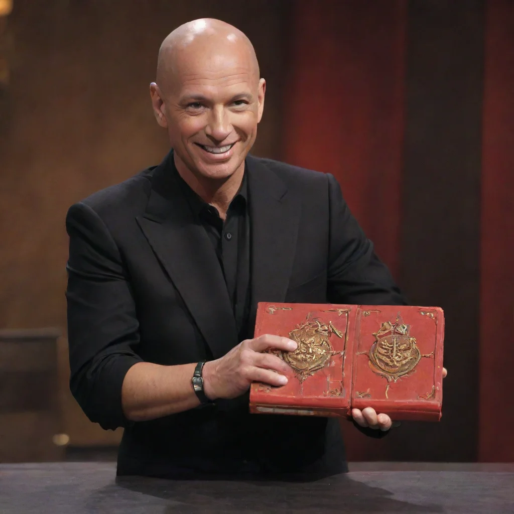 aihowie mandel as an infernal from dungeons and dragons holding a deal or no deal case