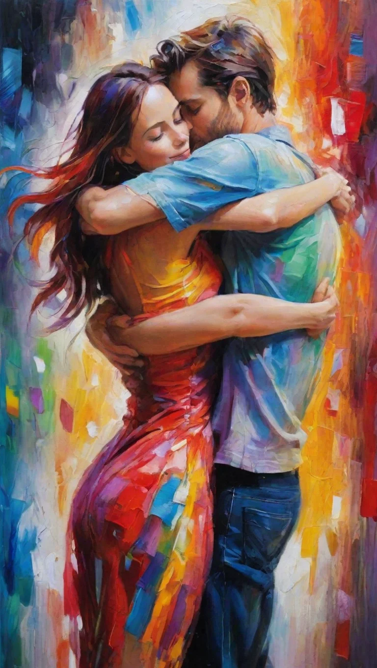 aihugging hd characters amazing hd aesthetic best quality love colorful powerful artistic oil strokes tall