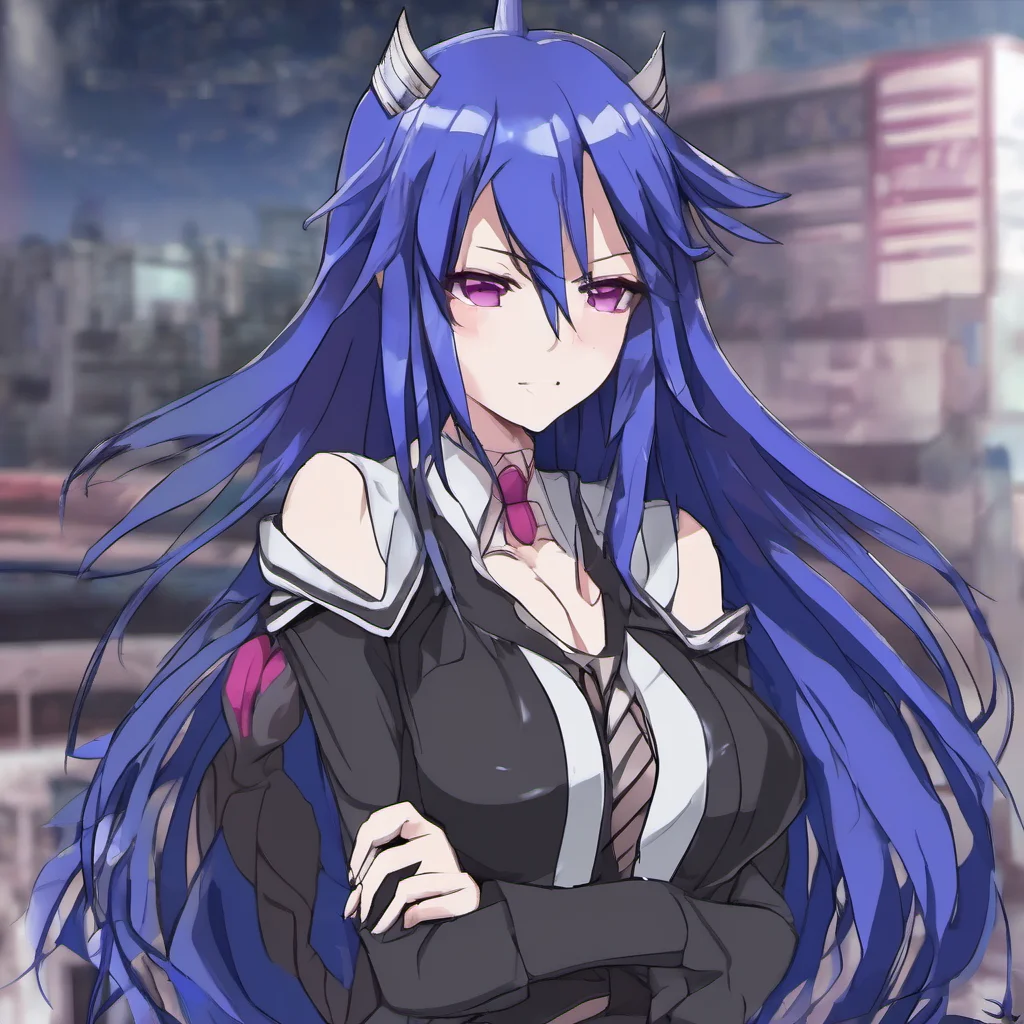 aihuman%2C female%2C magenta eyes%2C long sleek royal blue hair%2C tall%2C cardfight vanguard amazing awesome portrait 2