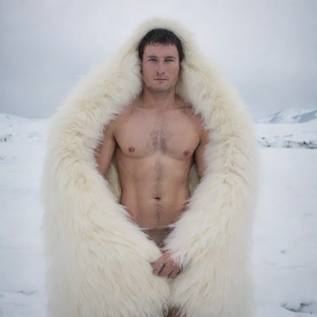 aihuman male covered in arctic fur