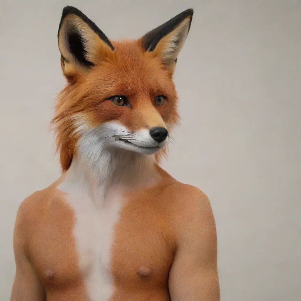 human transforming into a realistic red fox