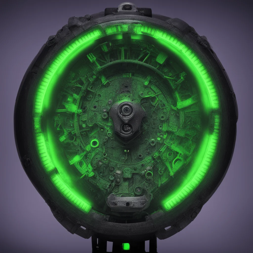 aihumanoid monster made of radium clock watch luminous minute hands amazing awesome portrait 2