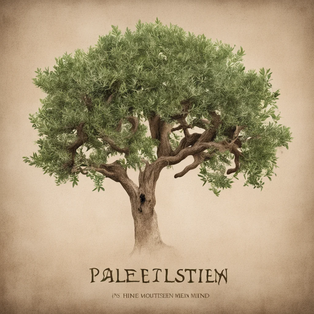 aiimage of olive tree and words palestien on my mind