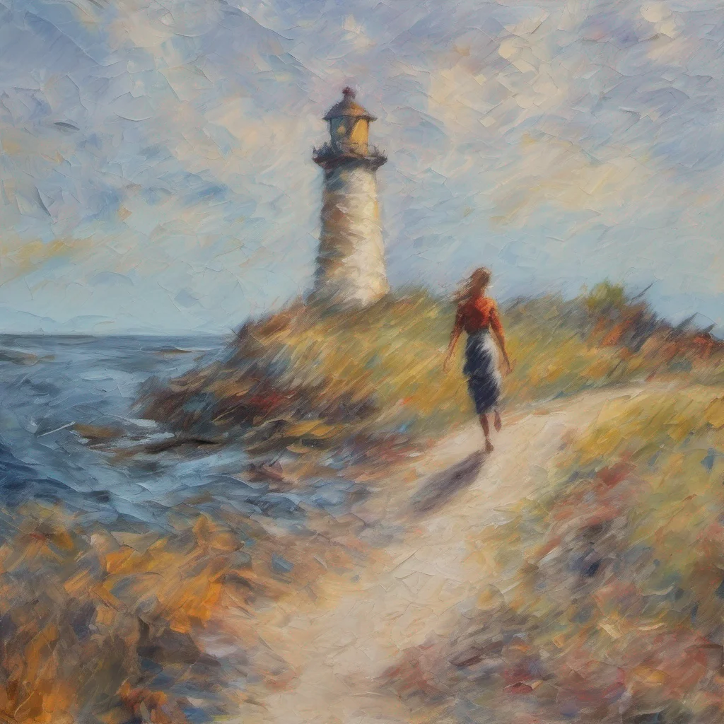 impressionist lighthouse with person breaking free good looking trending fantastic 1