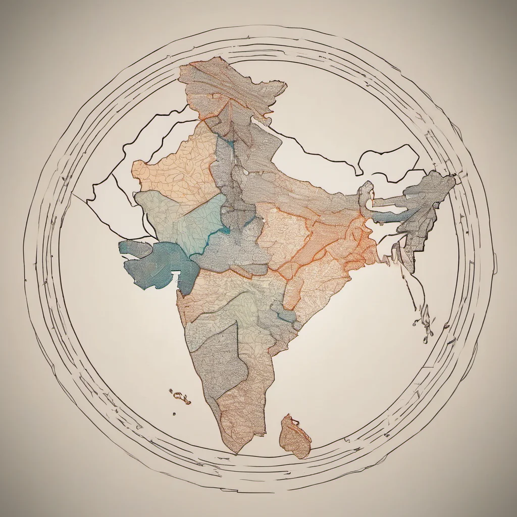 india outline map surrounded by infinity symbol 