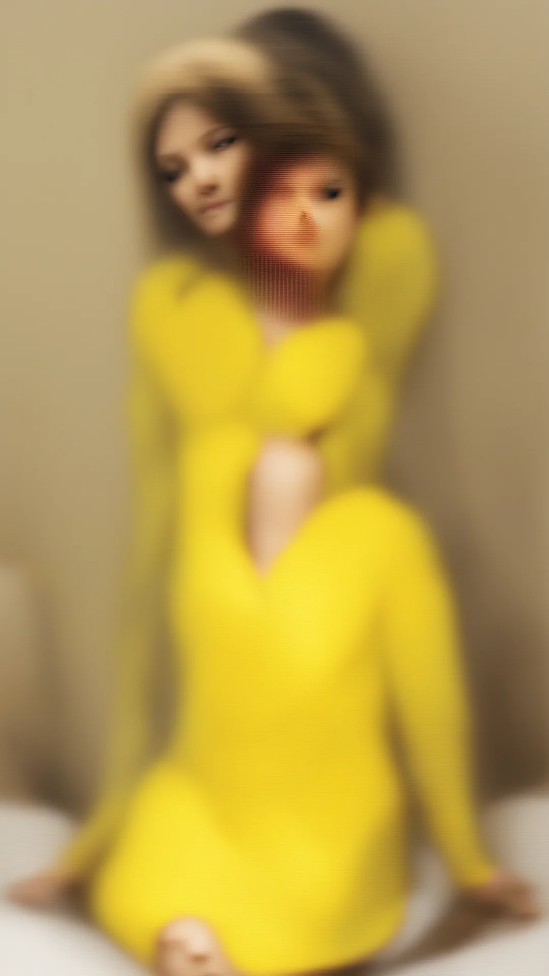 aiindian girl wearing cotton yellow kurta and spreading her legs  tall