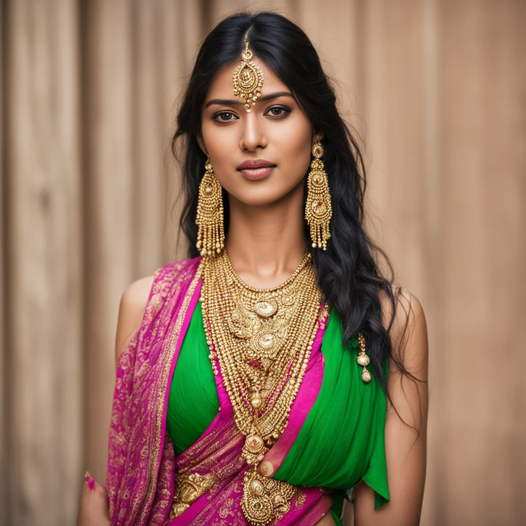 indian woman with nose ring and low hip chain in saree good looking trending fantastic 1