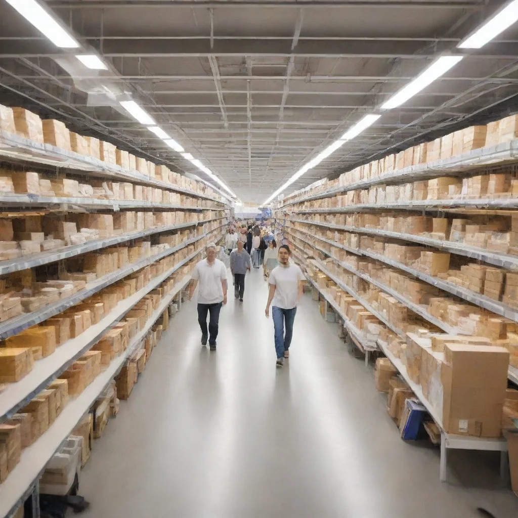 infinite ikea store full of trapped people doomed to spend eternity wandering the store