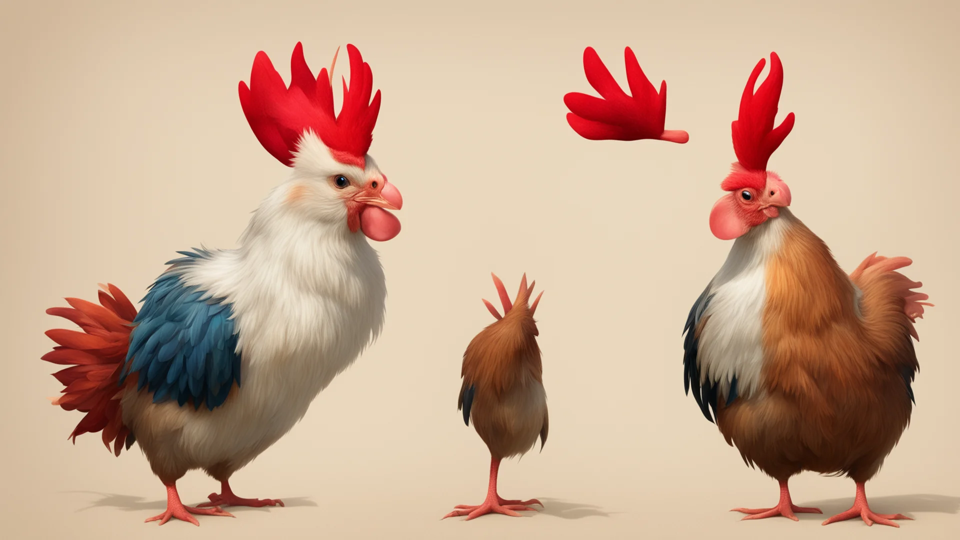 aiintroduce the little mouse and the big rooster%2C highlighting their unique qualities. amazing awesome portrait 2 wide