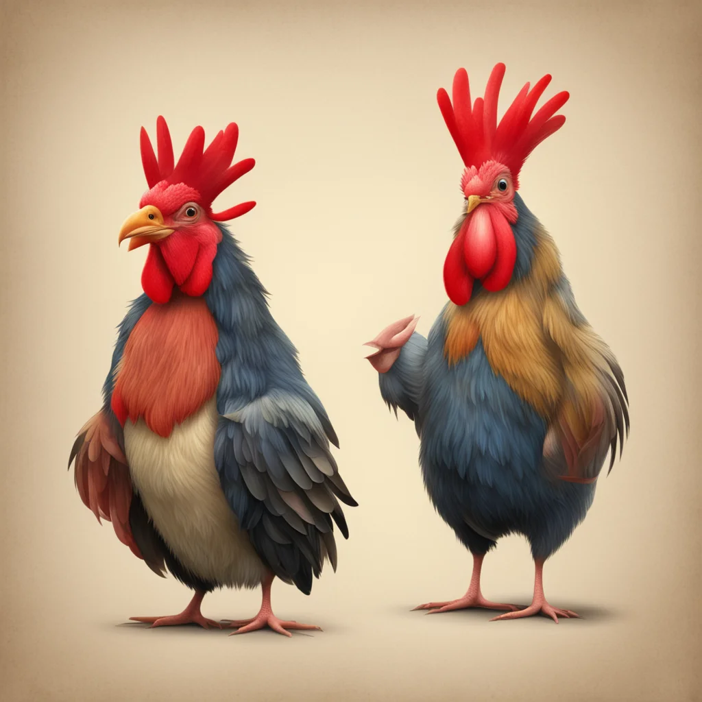 aiintroduce the little mouse and the big rooster%2C highlighting their unique qualities. good looking trending fantastic 1