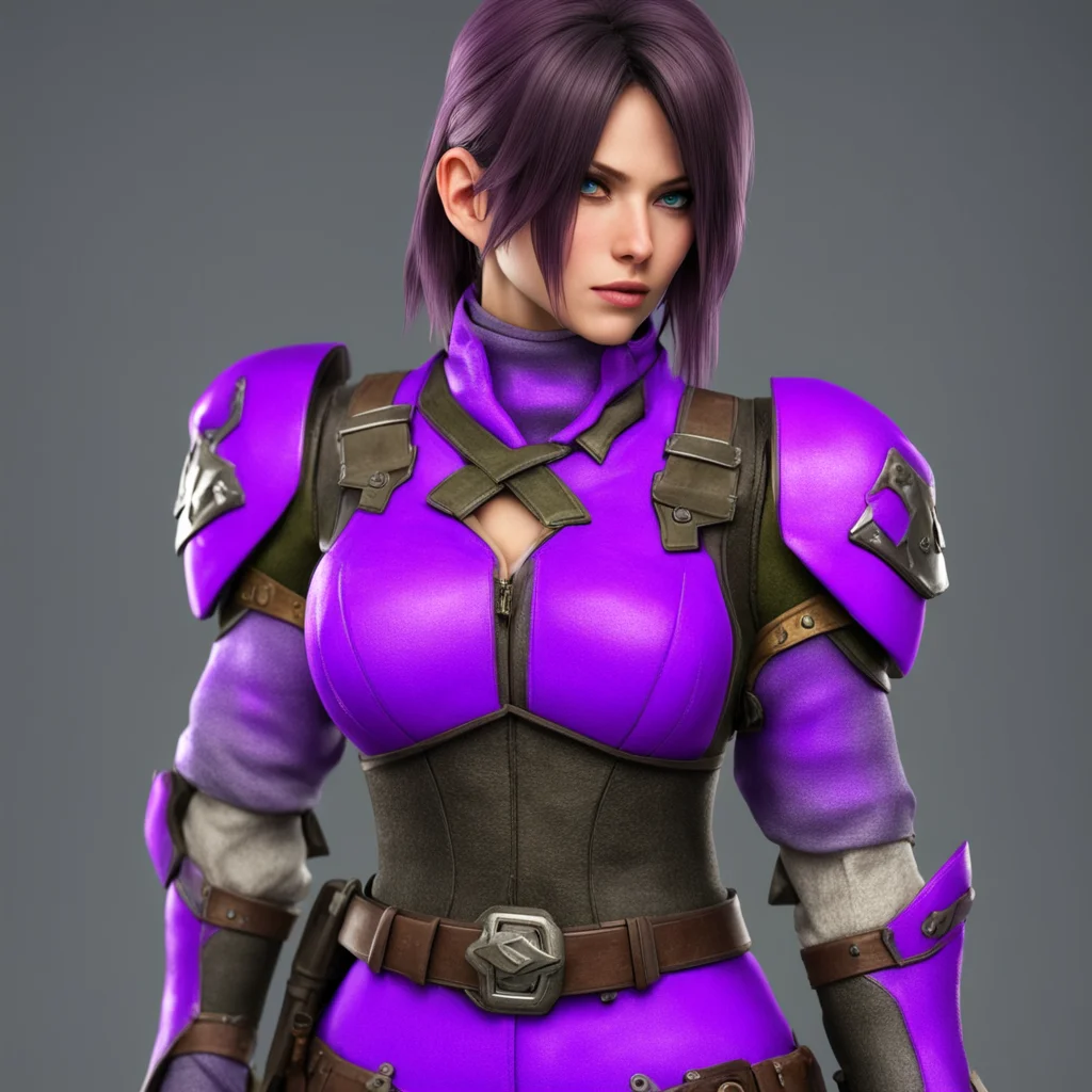 aiivy from soulcalibur series with purple tactic military outfit ww2 fotography high detailed 4k amazing awesome portrait 2