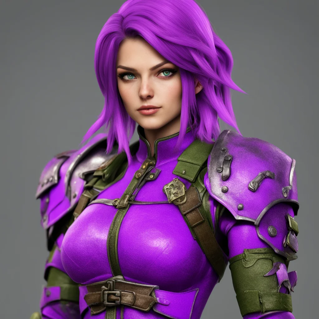 ivy from soulcalibur series with purple tactic military outfit ww2 fotography high detailed 4k confident engaging wow artstation art 3