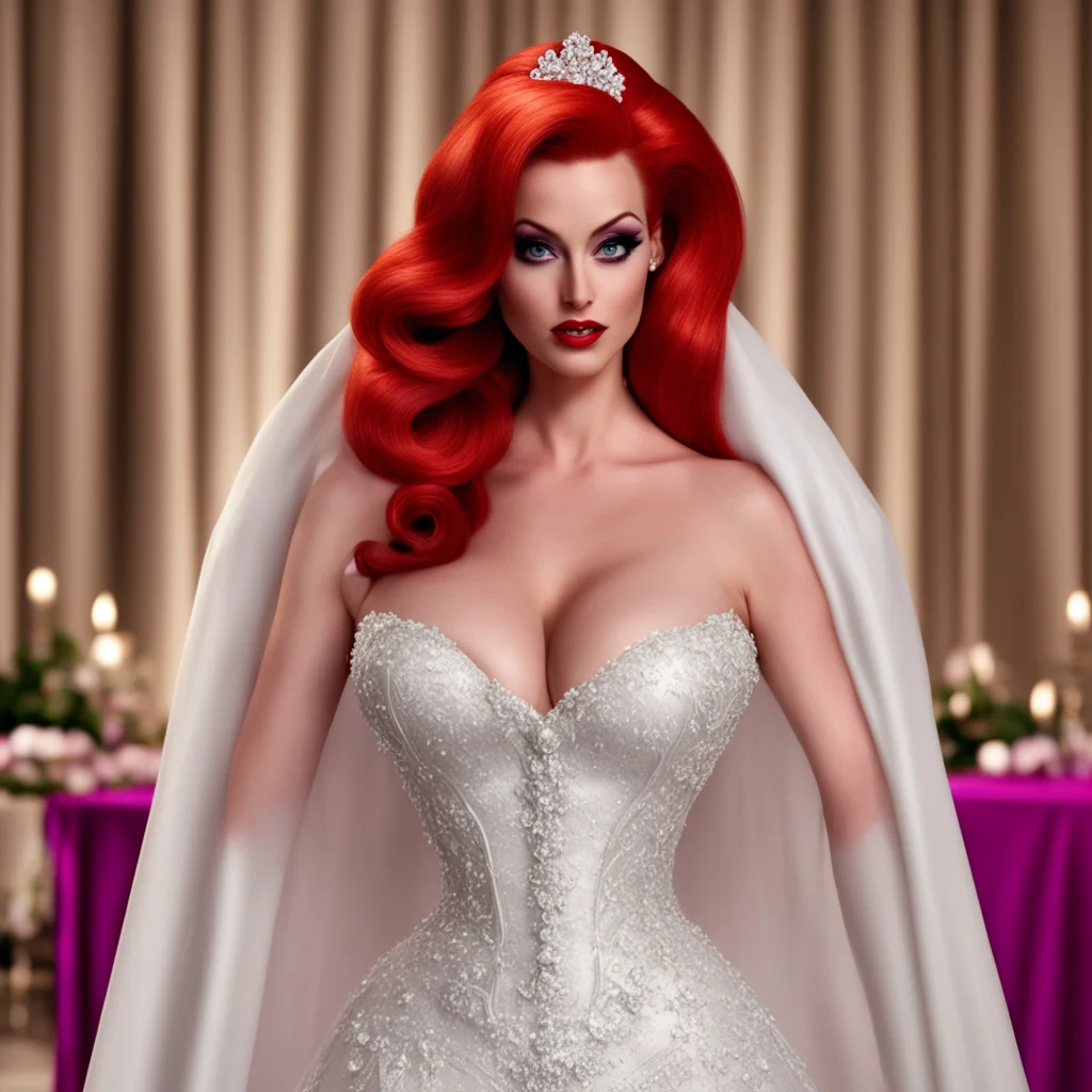 jessica rabbit in a wedding dress amazing awesome portrait 2