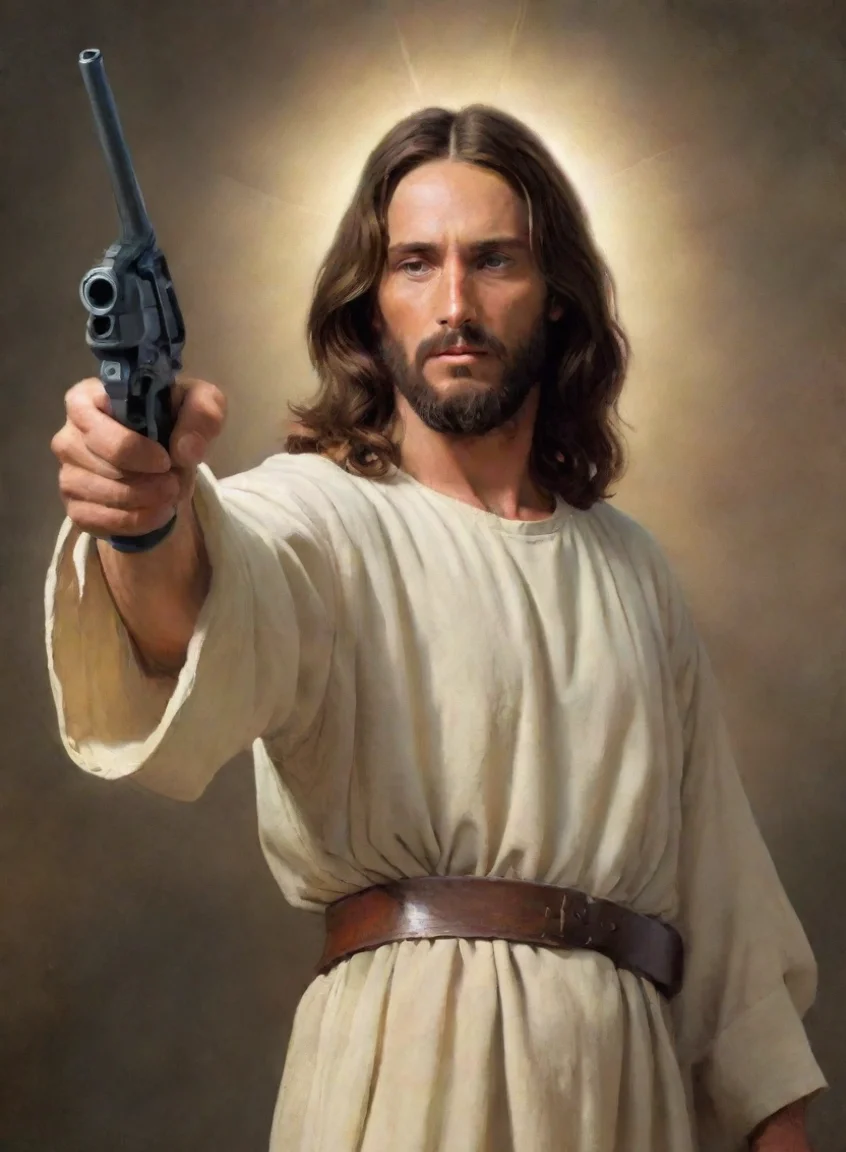 jesus with revolver portrait43