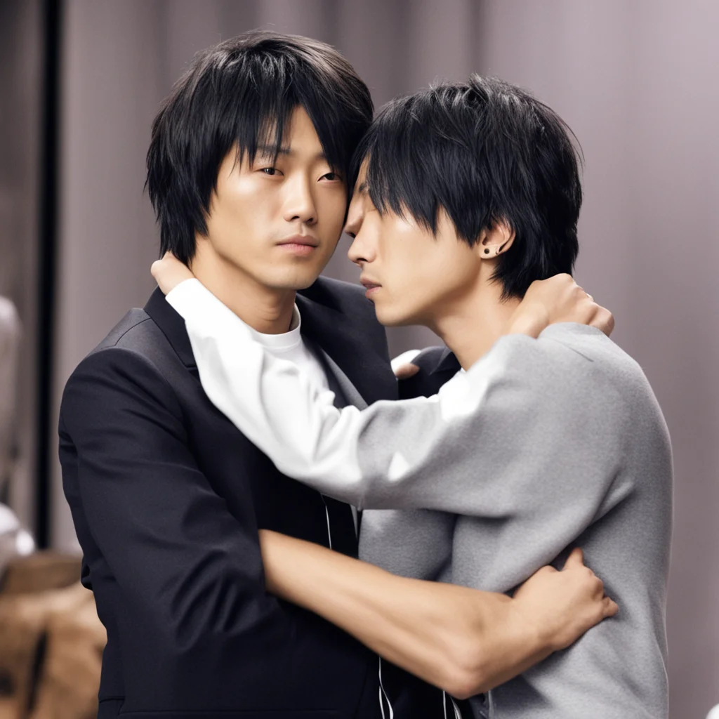 jin akanishi and takayuki yamada hugging