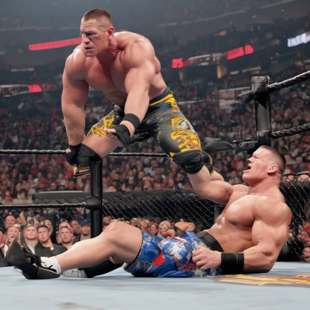john cena with his foot raised over an opponent%2C opponent%27s point of view amazing awesome portrait 2