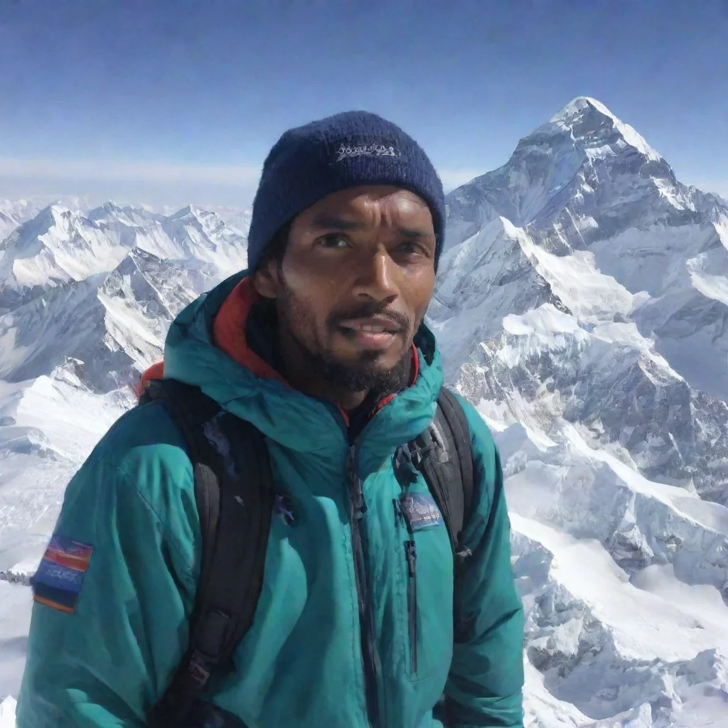 aijohnny somali on top of mount everest 