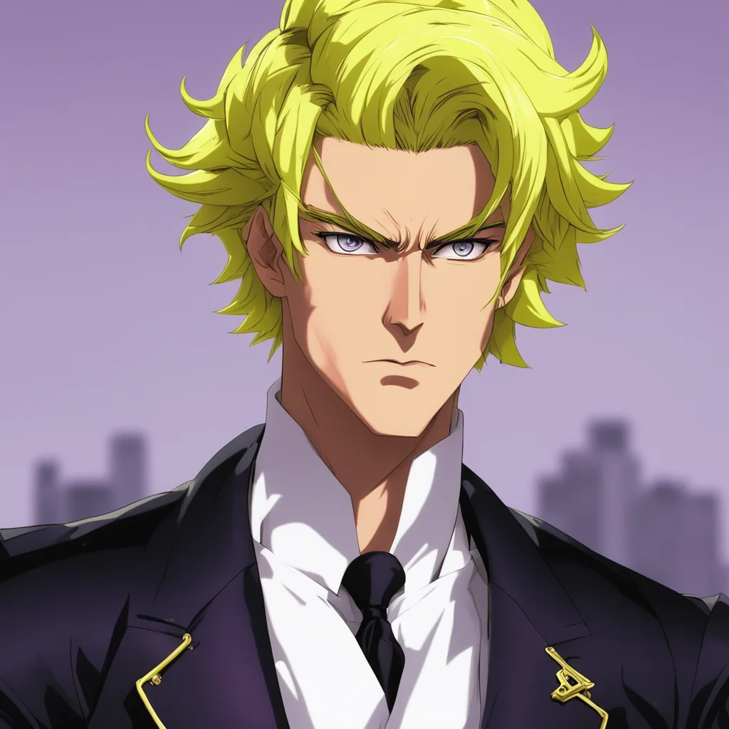 aijojo bizarre adventure%2C blonde guy%2C20s%2Cblack jacket 