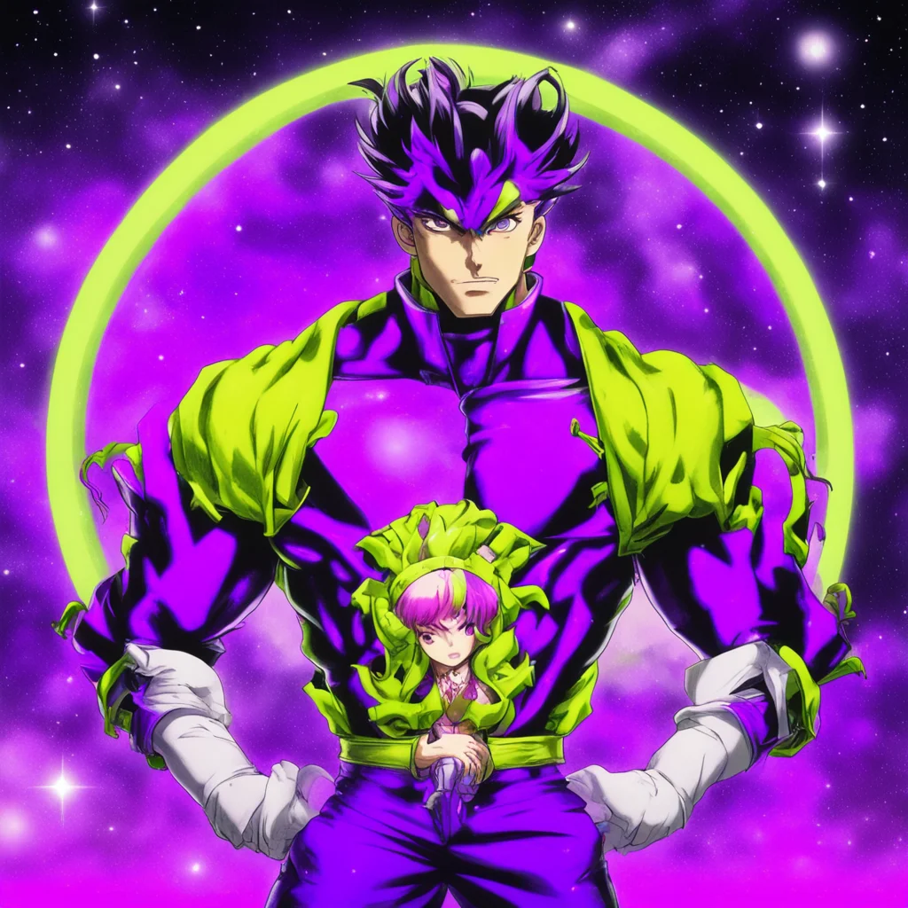 aijojo bizarre adventure%2C cosmic%2C kanji behind%2C made in heaven amazing awesome portrait 2