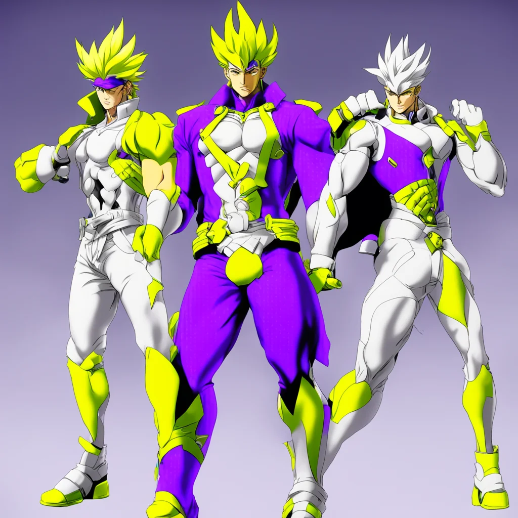 jojo bizarre adventure a battle stand that is majority white and yellow but still have with different colors amazing awesome portrait 2