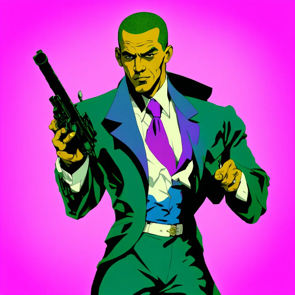 aijojo bizarre adventure obama holding a gun pointing at you. only the face of obama%2C his hand%2C and gun are shown. it has the %E3%83%89%E3%83%89 effect good looking trending fantastic 1