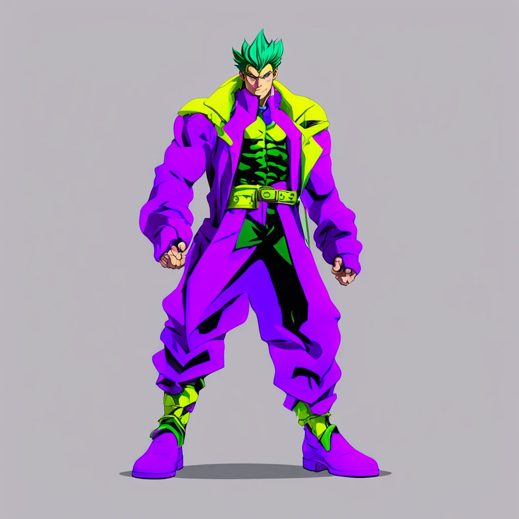 aijojo bizarre adventure style character stand with solid background  amazing awesome portrait 2