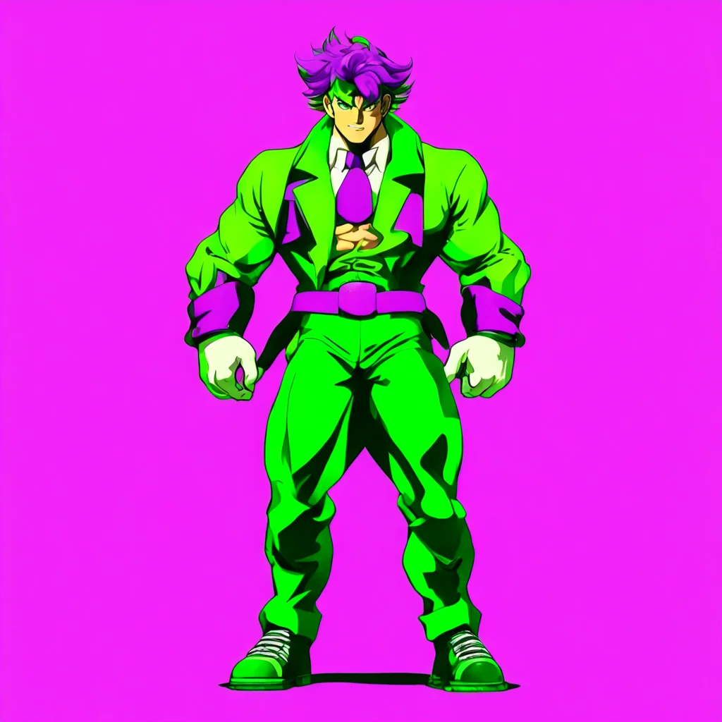 jojo bizarre adventure style character stand with solid background  good looking trending fantastic 1