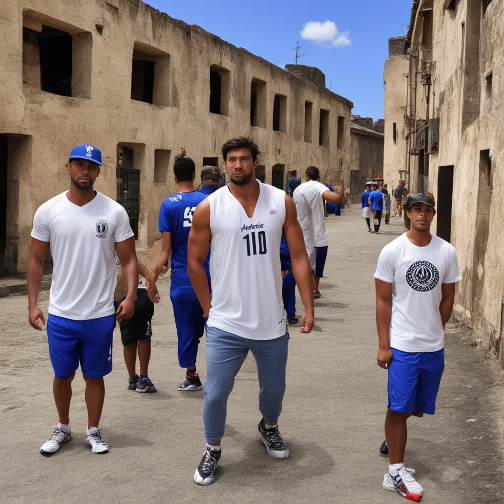 aijugadores del equipo america visitando la colonia obrera de ciudad de m%C3%A9xico.  estilo hiper realista%2C como una foto real.