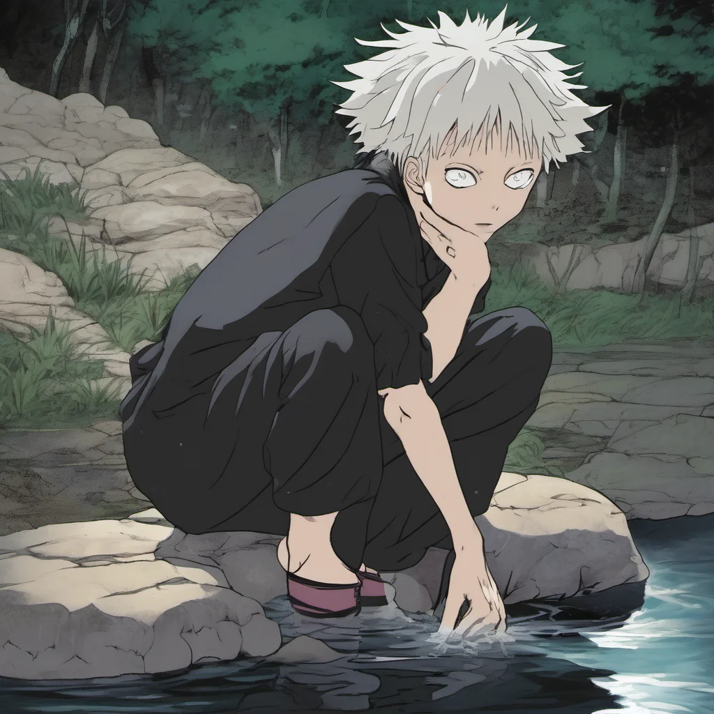 aijujutsu kaisen%2C at night%2C she washes clean out of loneliness in a nearby stream good looking trending fantastic 1