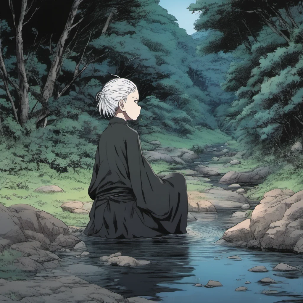 aijujutsu kaisen%2C at night%2C she washes clean out of loneliness in a nearby stream