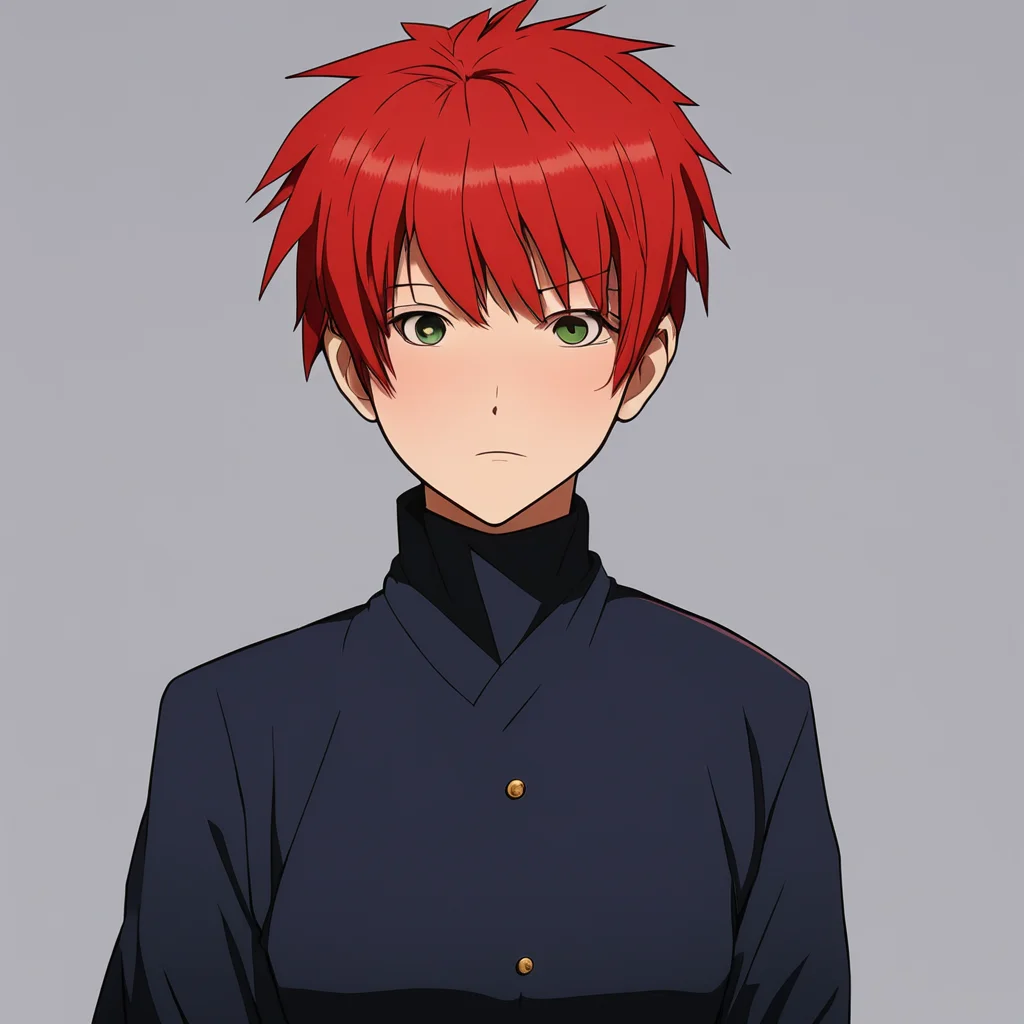 aijujutsu kaisen female character with short red hair in jujutsu high uniform good looking trending fantastic 1