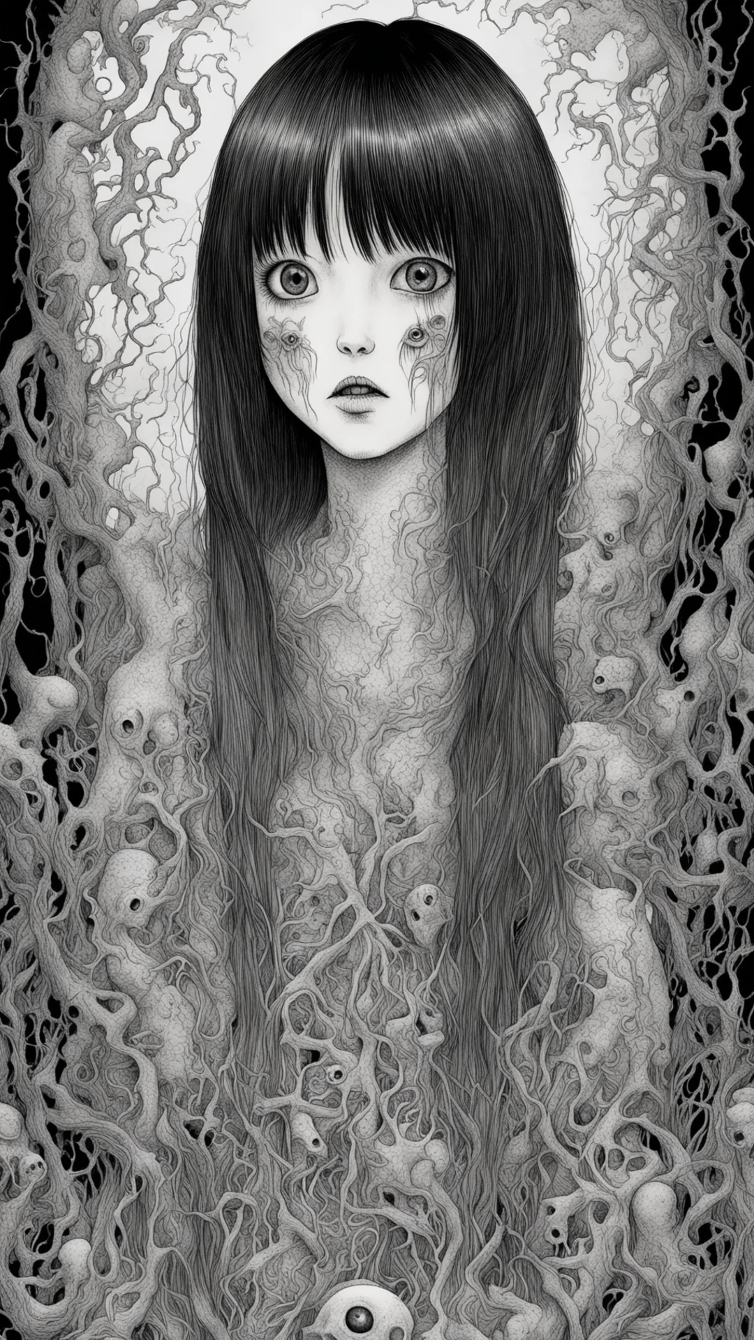 aijunji ito type art%2C scary%2C horror%2C manga%2C dark art tall