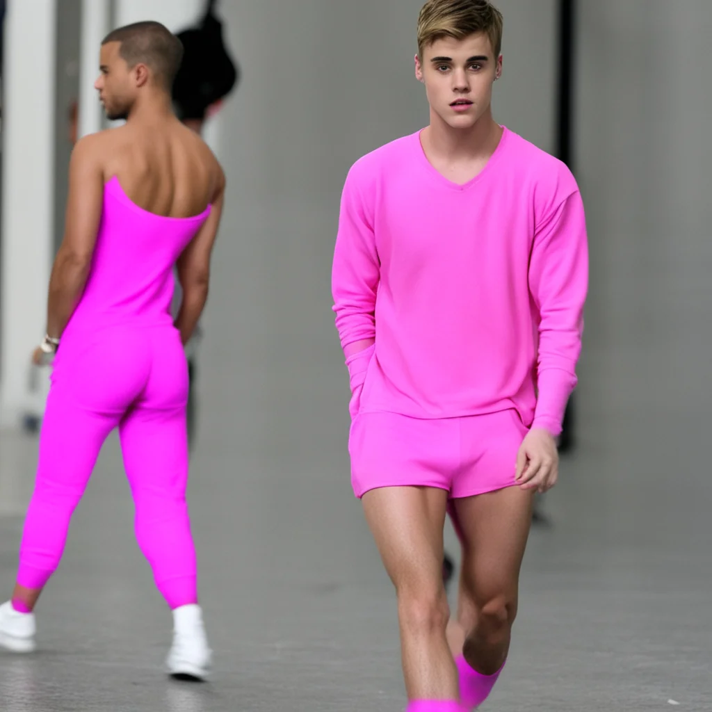 justin bieber in a pink thong confident engaging wow artstation art 3