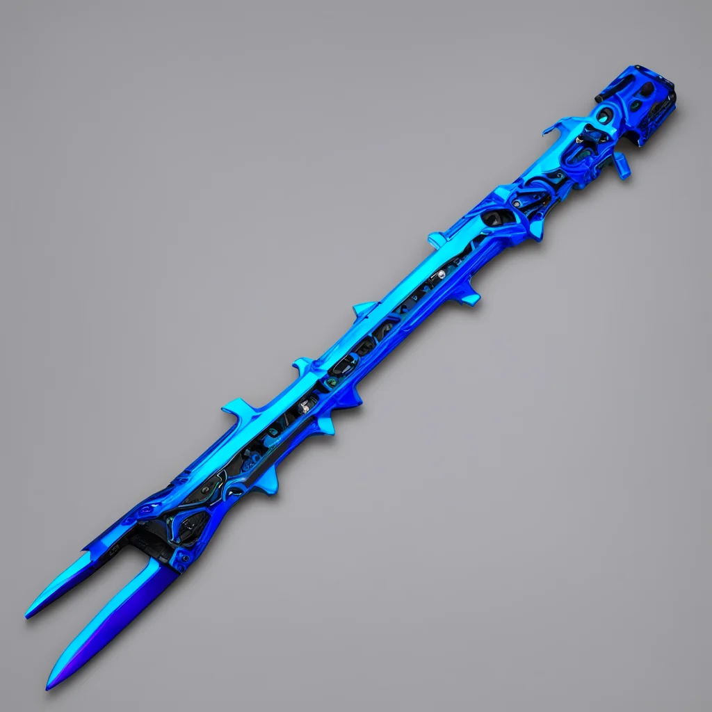 aikatana%2C neon blue blade%2C cybernetic handle
