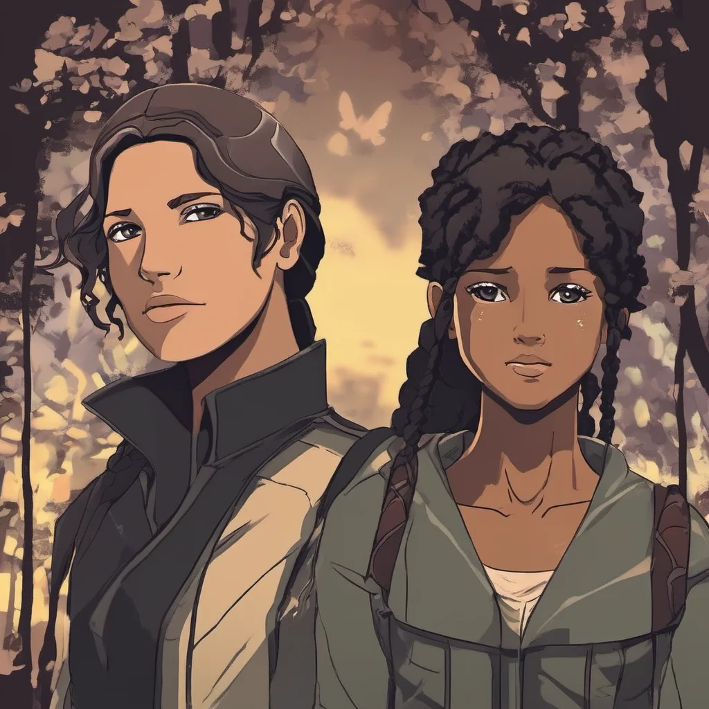 aikatniss everdeen and rue 74th hunger games anime good looking trending fantastic 1