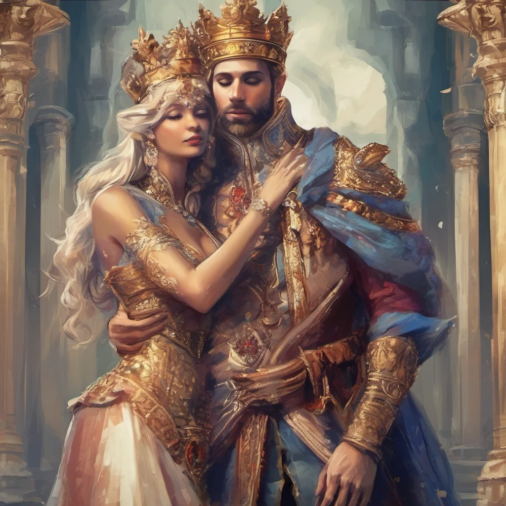 aiking and queen lovers embrace fantasy trending art love amaze  confident engaging wow artstation art 3