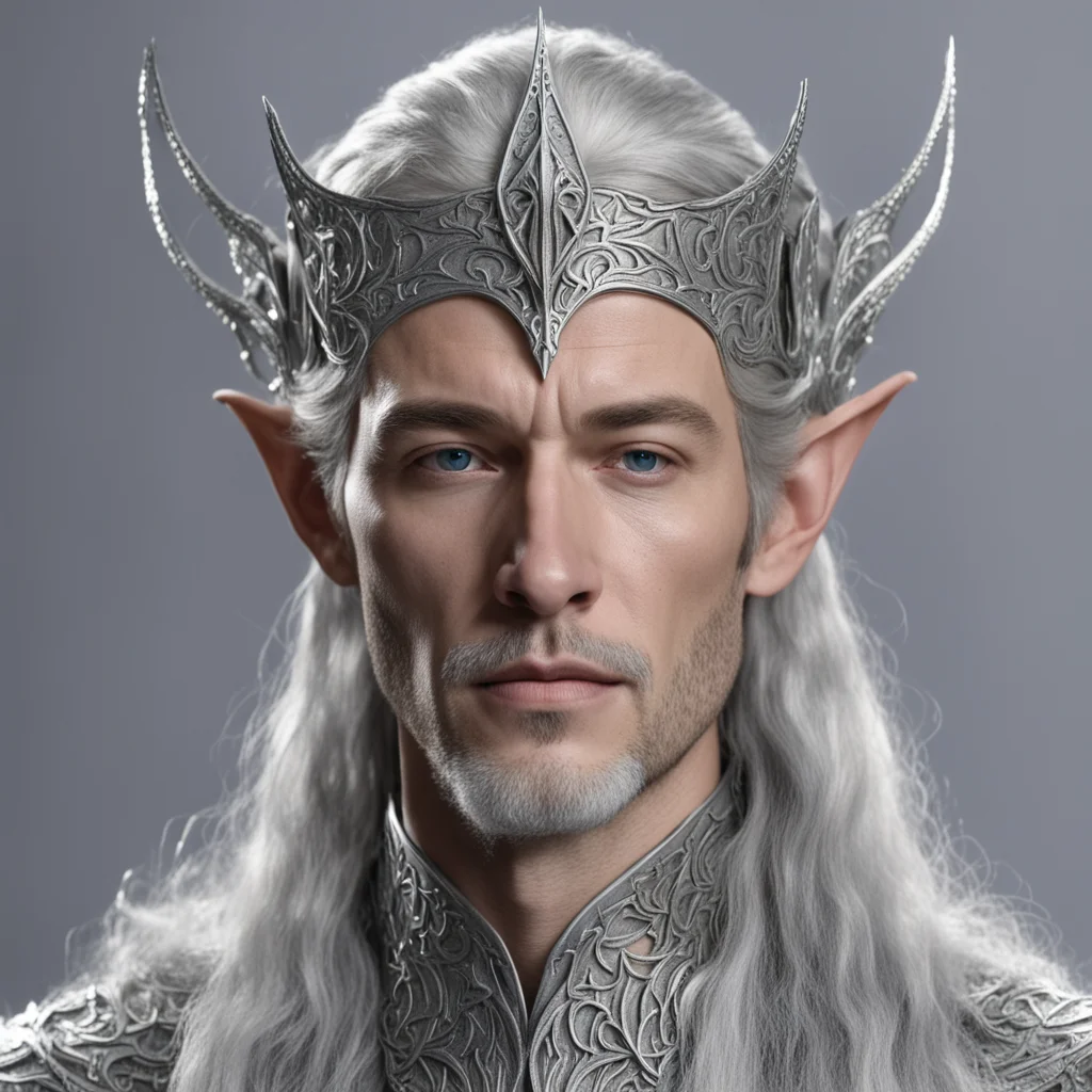 aiking thingol wearing small silver wood elf circlet 