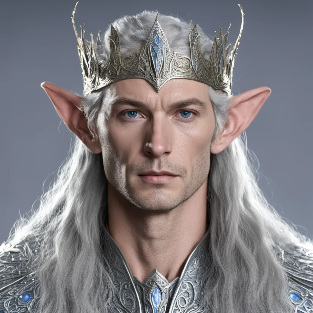 aiking thingol with silver elven circlet